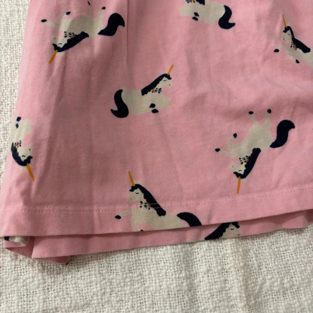 Hanna Andersson Girls Unicorn Dress Lot 2 Pack Navy Pink Long Sleeve 120 US 6-7